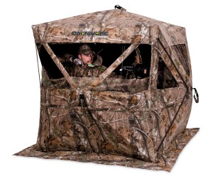 Ameristep Brickhouse Hunting Blind | 3-Person Ground Blind in Mossy Oak Break-Up Country， One Size